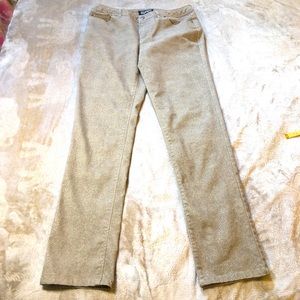 Nicole Miller Original tan animal print jeans Size 10